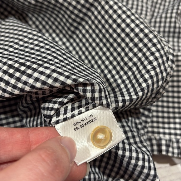 Peter Millar Kansas Jayhawks Gingham Ruffle Button Down Blouse - Picture 10 of 10